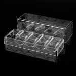 Pokkeri žetoonide kast Fine Chips l&auml;bipaistev kasiino hasartm&auml;ngužetoonide hoiukarp 21*8*6cm