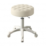 Rullikutega rulliktaburet Kunstnahast pehme polsterdusega K&otilde;rgus reguleeritav 360-kraadi p&ouml;&ouml;ratav K&auml;etugedeta Seljatoeta Joonestus beež