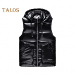 Meeste vest mantli statiivi krae kapuutsiga varrukateta t&otilde;mblukuga suletav talvevesti v&auml;lisriietus taskutega &Uuml;hev&auml;rviline paksendatud polsterdus puuvillane sulevest vest M h&otilde;be