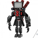 Skibidi WC ehitusplokk &otilde;udusm&auml;ng K&otilde;larimees &uuml;lemused Camara Titan TV mees multifilm nukk mudel lastele Halloweeni s&uuml;nnip&auml;evakingitus