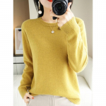 YYFS naiste mood vabaaja s&uuml;gis-talv &uuml;hev&auml;rviline tr&uuml;kitud pikkade varrukatega O-kaelusega topid naister&otilde;ivad villased kudumid kampsunid XXL