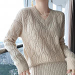 Naiste ka&scaron;miir kampsun Qinghe ka&scaron;miir 30% ka&scaron;miir 70% vill s&uuml;gis-talvine ka&scaron;miir paks pullover pehme ja soe