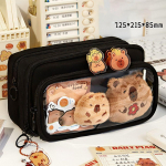 Capybara pliiatsi&uuml;mbris eemaldatav multifunktsionaalne pliiatsikott, 10 kihti, suure mahutavusega kirjatarvete hoiukott &otilde;pilastele kingituseks