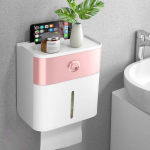 WC salvr&auml;tikukarbid Veekindel tualettpaber WC-paberi riiul WC seinale kinnitatav hoiukast roosa