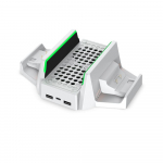 M&auml;ngukonsooli jahutusalus kahe ventilaatoriga, 4 reguleeritavat kiirust, nutikiibi juhtimine, USB-pordi toiteallikas, topeltlaadimisjaam Xbox Series S jaoks Package:16.3*7*25cm valge