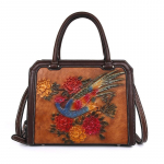 F&ouml;&ouml;niksi&otilde;ite reljeefiga &otilde;lakotid naistele Moodsad ehtsast nahast k&auml;ekotid Moodne crossbody kott Rahakott 27cm*21.5cm*11cm pruun