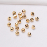 100 tk mittepleekuv 24K vaakumkuld laserhelmed lahtised helmed mustriga helmed lahtised helmed isetehtud k&auml;sitsi valmistatud k&auml;ev&otilde;ru kaelakee helmestega vahehoidja 3mm