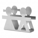 P&uuml;stine salvr&auml;tikuhoidja poisile ja t&uuml;drukule &otilde;&otilde;nsa mustriga sepistatud metallist vertikaalne koehoidja t&ouml;&ouml;laud Silver