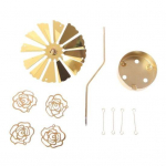 Metallist p&ouml;&ouml;rlev vurrhoidja lauakarussell, teevalgus, p&uuml;hadekaunistus B : Butterfly