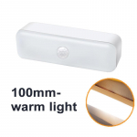 3 W LED PIR liikumisanduri valgus juhtmevaba USB Laetav magnetiline LED &ouml;&ouml;valgusti trepikoja jaoks, koridori garderoob, beebihooldus, magamistoa valgus 100mm-warm light