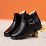 Talvine s&uuml;gis naine mood Elegantne vabaaja soe pahkluu lumesaapad Ema tasapinnalised libisemiskindlad pehmed sametpuuvillased kingad 35 punane