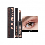 LANGMANNI 1Pc Waterproof Eyeshadow Stick Long Lasting High Pigmented Shimmer And Matte Neutral Brown Eye Shadow Pencil 10