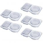 5/15/25/35 tk Kahe kambriga maitseainekonteiner kaanega Kaasaskantav korduvkasutatav toidukastme maitseaine serveerimiskarp K&ouml;&ouml;gitarbed 5pcs