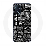 Coque Maniacase pour Oppo A16S Nike air logo Download Nike Graffiti Noir et blanc