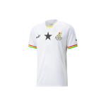 Puma Ghana Koduvorm 22/23 Koopia S&auml;rk Qatar Maailmameistriv&otilde;istluste Logo Tr&uuml;kiga V-kaelusega L&uuml;hikeste varrukatega Jalgpallis&auml;rk Meeste s&auml;rk Valge 765780-01 XL
