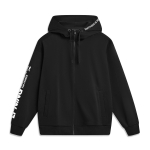 Li Ning Spordielustiili seeria Kirjalogo Fliis Infrapuna soe Antibakteriaalne kapuutsikas pikkade varrukatega Varajase s&uuml;gise dressipluus Unisex dressipluus AWDTB39-2 S black