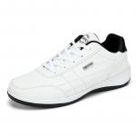 Nahast Meeste Kingad Tossud Trend vabaajajalatsid Itaalia hingav vaba aja meeste tossud libisemiskindlad jalatsid Meeste vulkaniseeritud kingad 43 valge