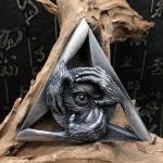 Kujundus DUAL FLOW Kolm Mitte Ahvi Ripats Kaelakee Meeste Trendika Isiksuse Mitmek&uuml;lgne Ripats 3*3 CM h&otilde;be