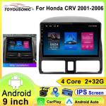 Android 2Din Autoraadio Honda CRV 2001-2006 CR-V 2 jaoks Multimeedia Video M&auml;ngija Navigatsioon Carplay Stereo Peakomplekt 9 Autoradio 4-core 2GB+32GB