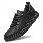 T&auml;iesti Uued 2024 Meeste Vabaaja Nahast Vulkaniseeritud Jalan&otilde;ud Libisemiskindlad Stiilsed V&auml;lisspordi Jalan&otilde;ud Moodsad Meeste Madalad Ehtsad Nahast Jalan&otilde;ud 38 must