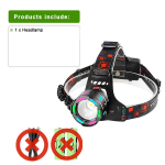 Suure v&otilde;imsusega LED pealamp 30W &Uuml;lihele 1000M Pika ulatusega Laetav Pea LED valgusti Fluorestseeruva Kalastus Pealambiga Headlamp - No Battery