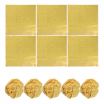 Fooliumist &scaron;okolaadi&uuml;mbrised Kuldne kommipaber kingituste pakendamiseks, eraldi pakendatud ruutudele 15x15cm