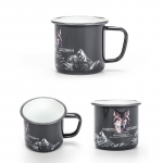 V&auml;ljas Tagasi iidsesse Loov Emailitud Matkakruus 300ml Metall Email Kohv Tee Matkamine Seljakotiga Matkamine Kalastamine Piknik 300-400ml