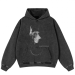 Streetwear Retro Dobermann Graphic pestud must &uuml;lisuur unisex Y2K dressipluus S must