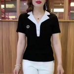 YYFS Naiste moe vabaaja suve kevad l&uuml;hikeste varrukatega POLO kaelusega pluusid ja s&auml;rgid XXXXL