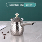 Roostevaba terasest terava suuga latte kunsti tass, Taukye k&auml;eshoitav kohvikann, kohvitass, piimavahustuskann, latte kunsti kann h&otilde;be