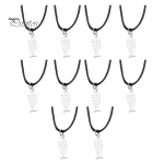 10 tk Unisex kaelakee kalaluust ripats sulamist Korea vaha niit Igap&auml;evane Ehted Yst&auml;v&auml;np&auml;iv&auml; S&uuml;nnip&auml;evad Kingitus Kaelakee Peredele 10pcs