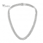 Meeste Kuuba Link Keti Kaelakee Hip Hop Punk Bling Rhinestone Kaelakee 13MM Paksu Keed Kaelakee Moe Ehted S&uuml;nnip&auml;evakingitus 45cm h&otilde;be