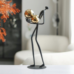 Kerge Luksuslik Loominguline Metallist Pallfiguur Skulptuur Ornamendid Kodu Elutuba Mudeliruum N&auml;itusesaal Abstraktsed kunstikaunistused