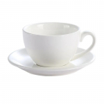 Leeseph Fashion keraamiline kohvitass taldrikukomplektiga, Euroopa kaasaegne espressokomplekt latte, mokka, Cappuccino Barista Art jaoks 220ml valge