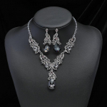 BLINGBAY Naiste ehete komplekt Kaelakee K&otilde;rvar&otilde;ngaste Komplekt Elegantne Vintage Romantiline Imeilus V&otilde;luv pulmakleit Aksessuaarid Kalliskividest ehted punane