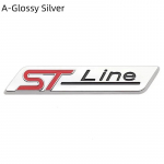 3D Metallist STline Logo Tagaluugi Embleem Tiiva Kleebis ST Line Focus Fiesta Mondeo Ecosport Kuga ESCAPE jaoks A-Glossy Silver