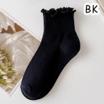 Puuvillased volangid pahkluu sokid naiste siset&uuml;kid Suvi armas Kawaii korea sokk t&uuml;druk kevad must valge keskmine toru jaapani sox valge