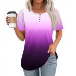 Naiste moodne vabaaja l&uuml;hikeste varrukatega n&ouml;&ouml;biga tr&uuml;kkimine &uuml;mara kaelusega pullover L sinine