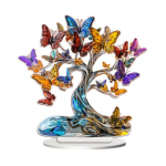 Armastuss&uuml;damepuu ornament V&auml;rviline akr&uuml;&uuml;list 2D lame kaunistus S&otilde;brap&auml;evakaunistus Lauapealne liblikapuu kodukamina ots laua lauakaunistuseks Butterfly