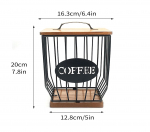 Leeseph kohvikapsli korv kohvikapsli hoidja kohvifiltri s&auml;ilituskonteiner korvkohvifiltri hoidik kaanega