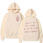 R&auml;ppar Lil Peep Tuur Kontsert Huppar Naistele Unisex Hip Hop Mood Pullover Dressipluus Unisex Vabaaja Pikkade Varrukatega Kapuutsiga Gooti Streetwear L beež