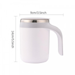 Automaatne segamistassiga kruus Laetav kaasaskantav kohv, elektriline segamine, roostevabast terasest p&ouml;&ouml;rlev magnetiline kodune joogit&ouml;&ouml;riist 380ml