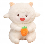 Armas valge lamba k&auml;es hoidev porgandilillega pl&uuml;&uuml;sis nukk Pehme t&auml;idisega lambaliha pluus m&auml;nguasi armas kingitus lapsele s&uuml;nnip&auml;evaks 23cm valge