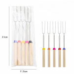 12 tk Teleskoopiline Grillkahvel Roostevaba Teras Kahekordsed Metallvardad R&ouml;stimispulk Smores Varras Koerale Grill Piknik Telkimine