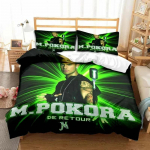 3D prindi matt M. Pokora voodipesukomplekt Kahekohaline Twin King Tekikott Tekk Padjap&uuml;&uuml;r Poistele T&uuml;drukutele T&auml;iskasvanutele Magamistuba EU single(135x200cm)