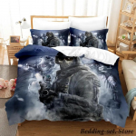 M&auml;ng Call of Duty Simon Ghost Riley Voodipesukomplekt Joonisfilm Anime Kolmeosaline Komplekt T&auml;iskasvanu Laps Magamistuba Tekikotikomplektid 3D Laske M&auml;ng EU Single 135x200cm