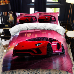 Spordiauto tekikott Komplekt Luksuslik K&otilde;rge Kvaliteet 3D Prinditud Voodipesu 2/3 tk Kahekohaline Queen King Voodipesu T&auml;iskasvanud Poisid Kodutekstiil EU single(135x200cm)