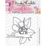 Tampon transparent - Fleur exotique 3 - 9,5 x 6,5 cm