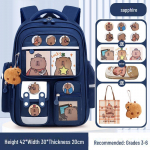 Capybara koolikott: Armas, mahukas seljakott algkooli poistele ja t&uuml;drukutele small kuninglik sinine v&auml;rv