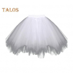 Naiste t&uuml;llseelik 1950. aastate vintage t&auml;iskasvanutele m&otilde;eldud balletikrinoliinist tutu seelik kohev printsessi alusseelik Tantsukleit Cosplay peoks karnevaliks valge